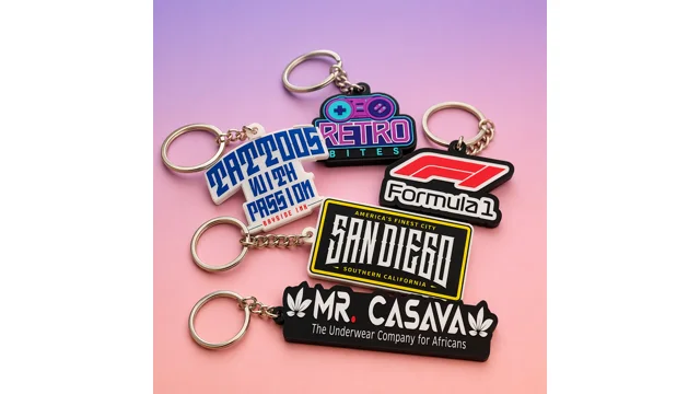 Custom acrylic keychain product example