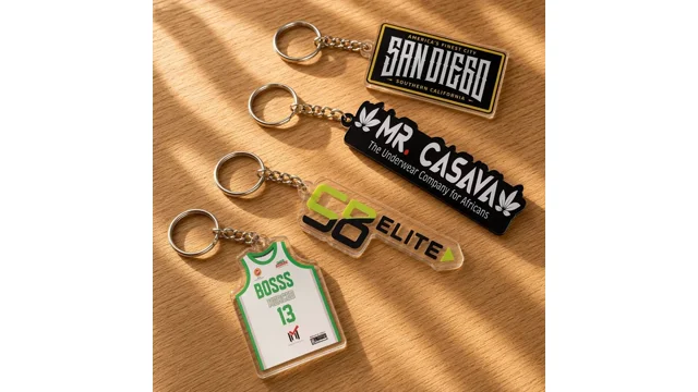 Custom acrylic keychain product example