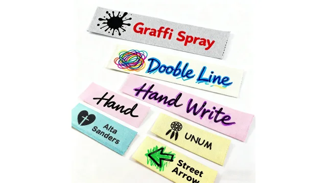 Custom clothes labels product example